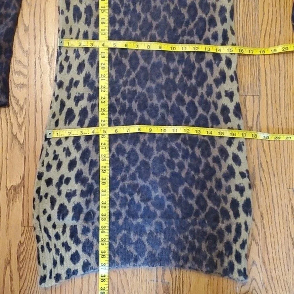 J. CREW LEOPARD WOOL SWEATER DRESS ANIMAL PRINT SIZE SMALL MOBWIFE COSTUME - Picture 12 of 12